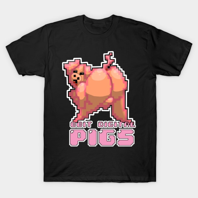 8 bit digital pigs T-Shirt by yayzus